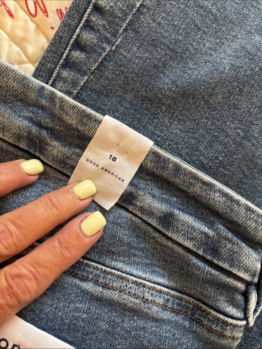 NWT Good American Mid-rise Medium Wash Mini Bootcut Jeans SZ 18 Plus - Picture 11 of 13